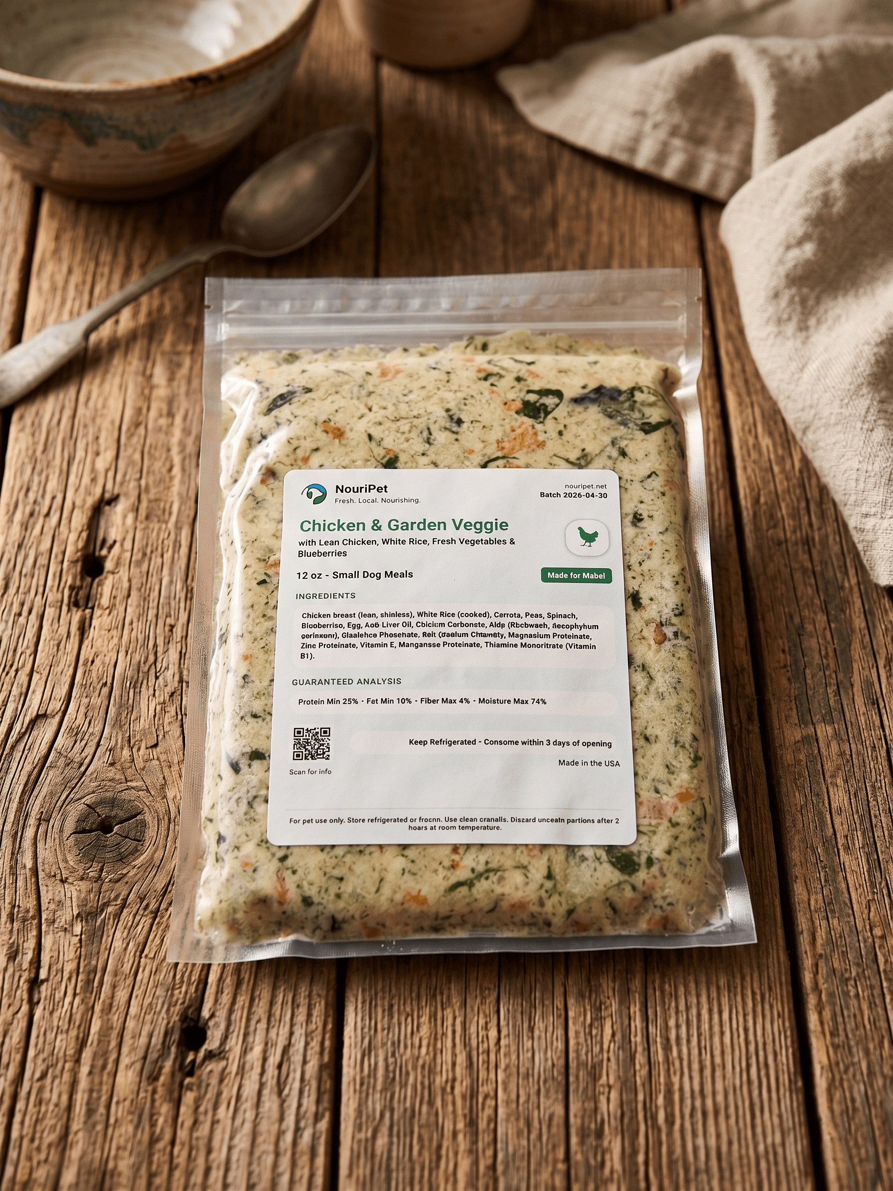 Chicken & Garden Veggie pack