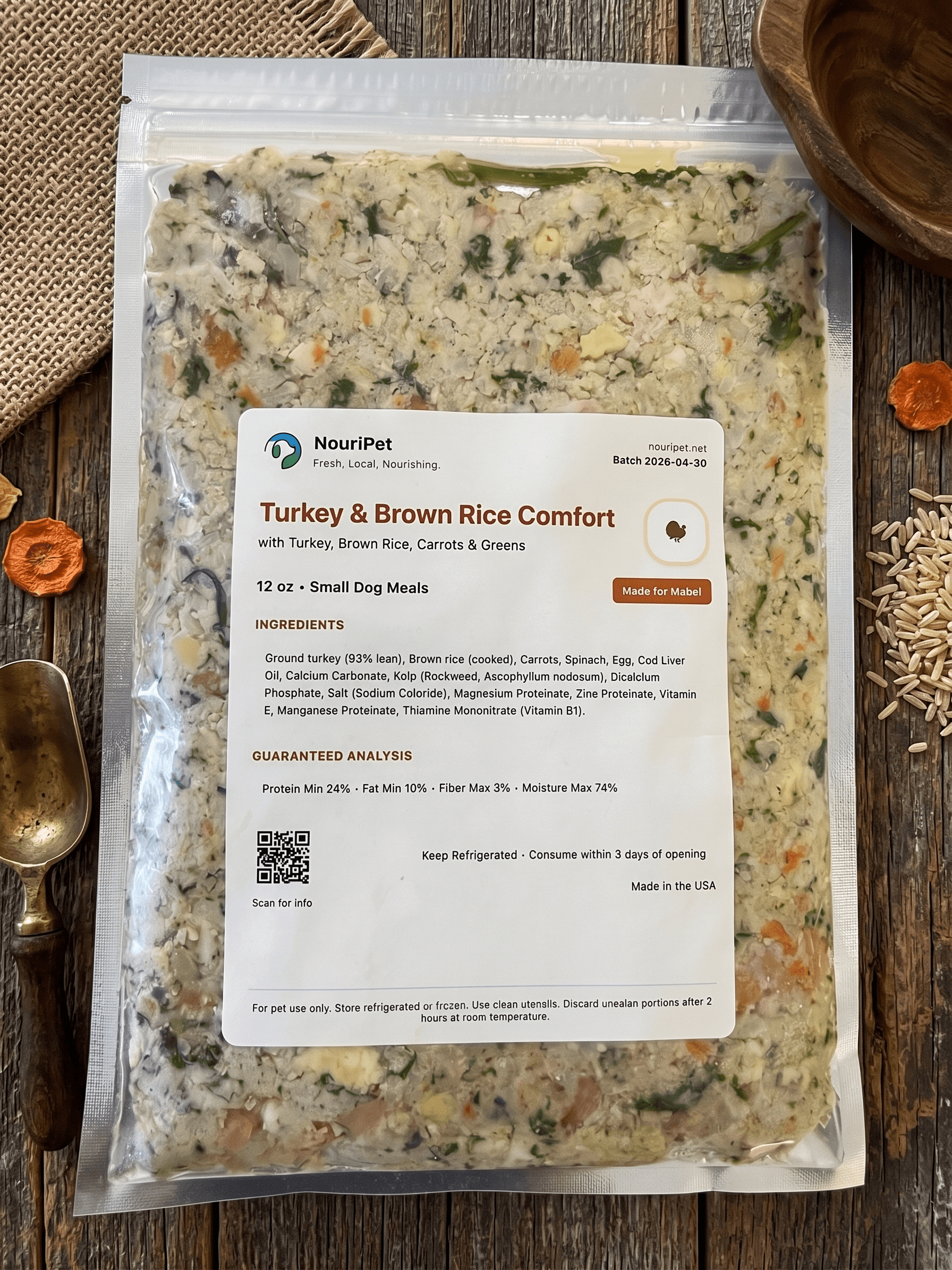 Turkey & Brown Rice Comfort pack