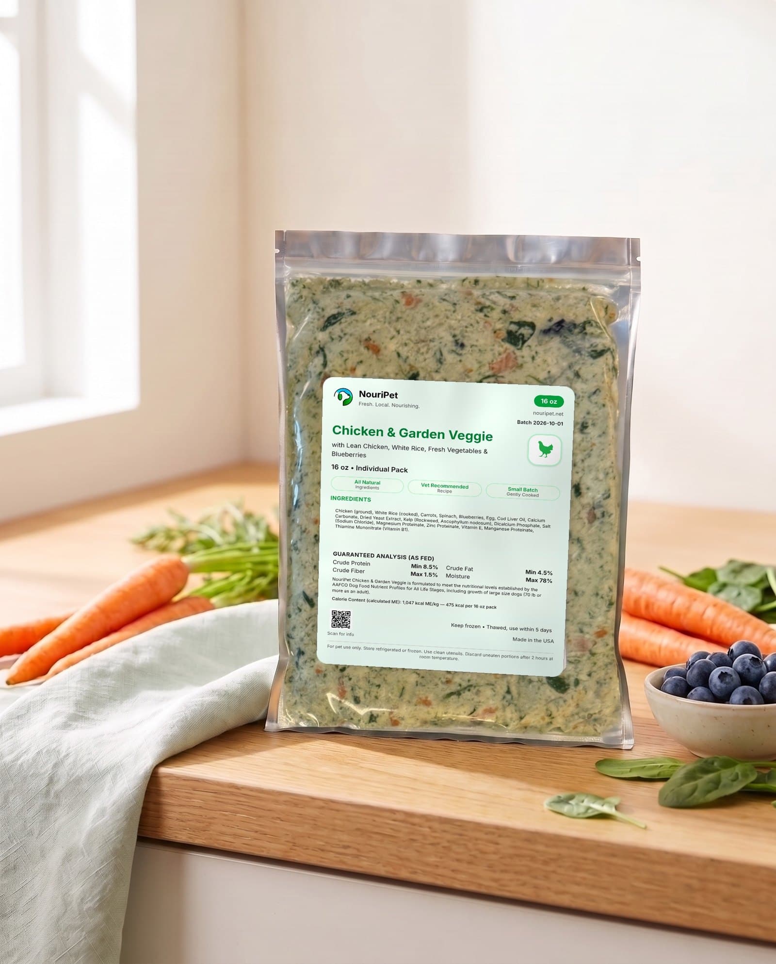 Chicken & Garden Veggie pack